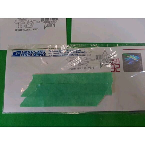 Star Trek Postal Cover/ Set Of 3 Envelopes/ 1996/ One Weekend On Earth/ Alabama - Picture 6 of 9
